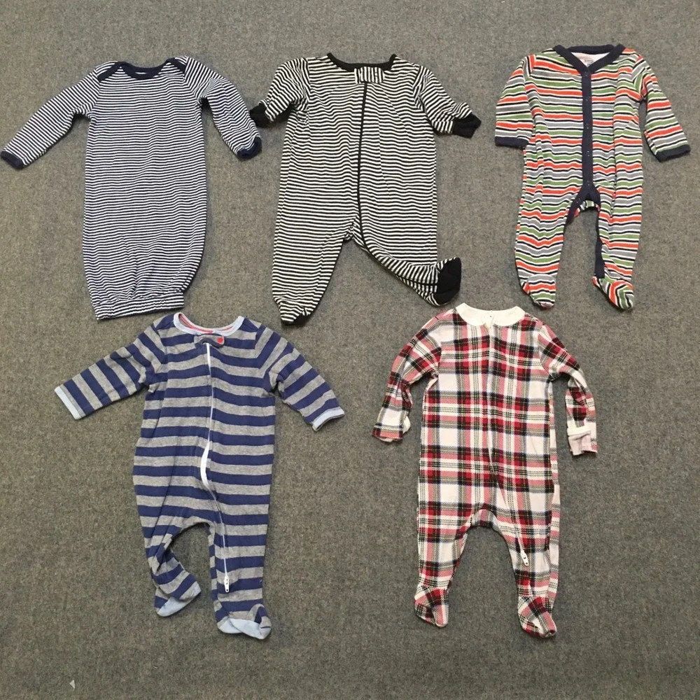 Baby Boy NB 0-3 Months Clothing Lot 17x Pieces Bulk All Seasons Newborn Striped